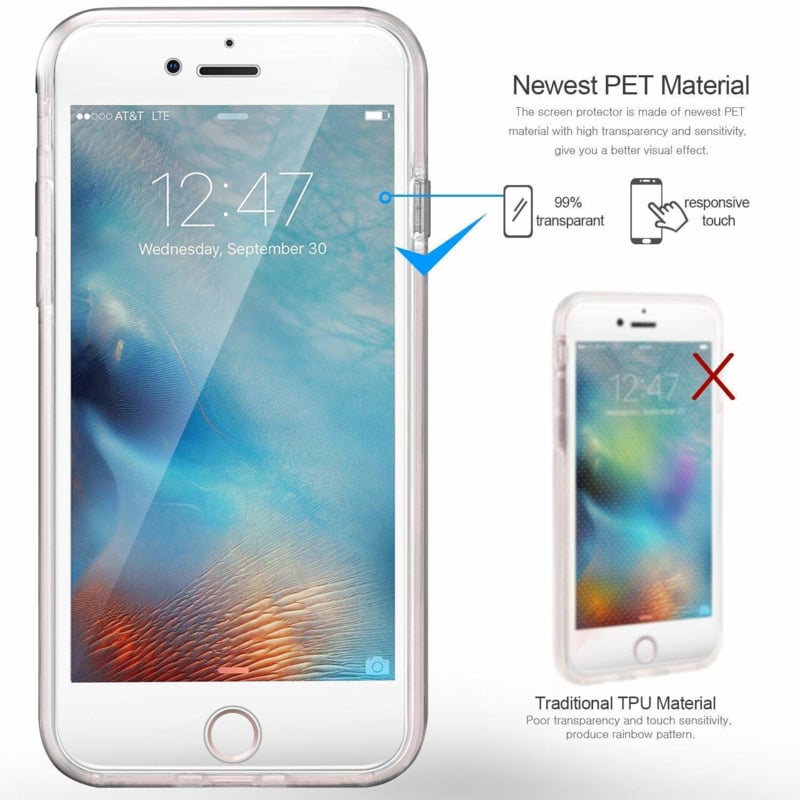 Transparant hybride 360 graden hoesje voor iPhone 7 / 8 / SE