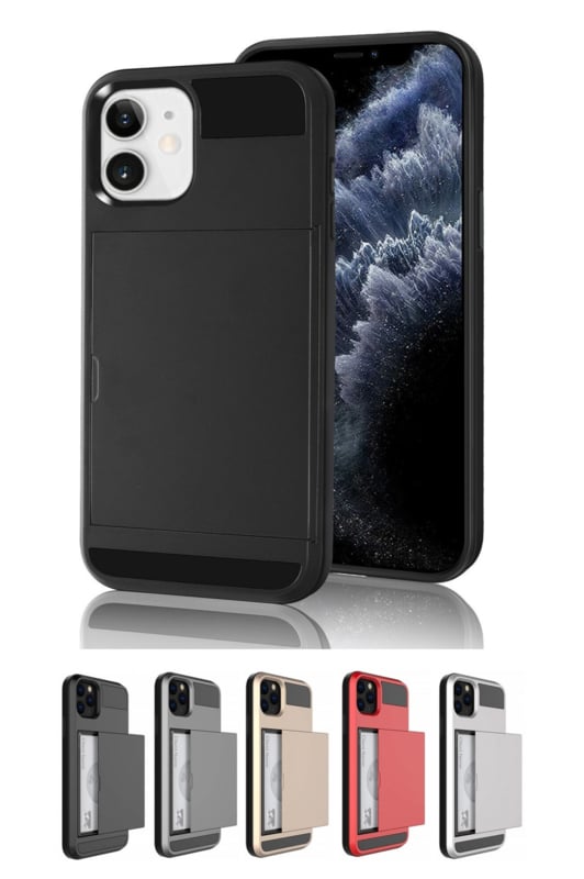 Slide Armor hoesje met pashouder voor iPhone 13