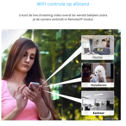 Draadloze mini wifi beveiligingscamera met nachtzicht