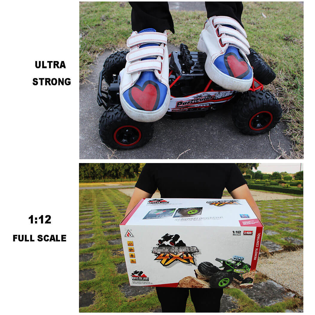 Offroad RC auto met 4WD monstertruck aandrijving