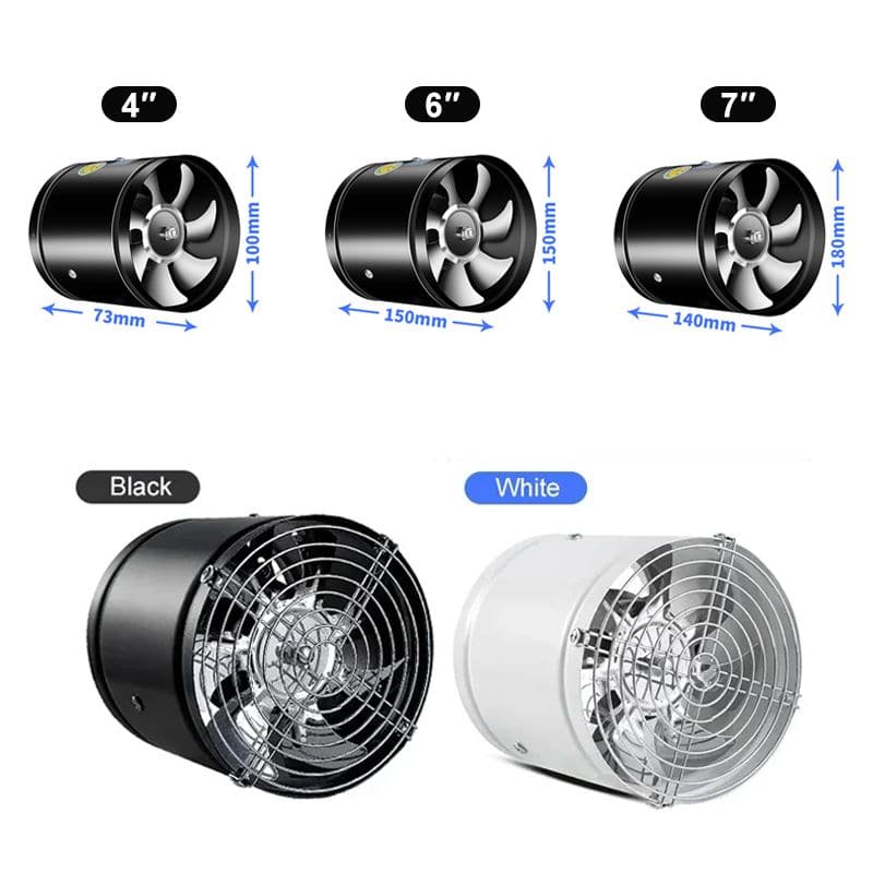 Stille afzuigventilator met energiezuinig design