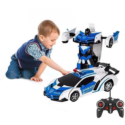 Bestuurbare transformer auto met licht en geluid