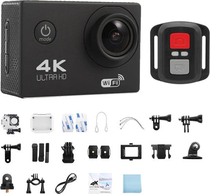Waterdichte 4K action camera met afstandsbediening