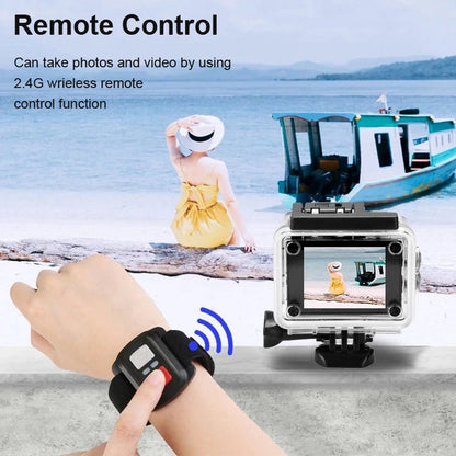 Waterdichte 4K action camera met afstandsbediening