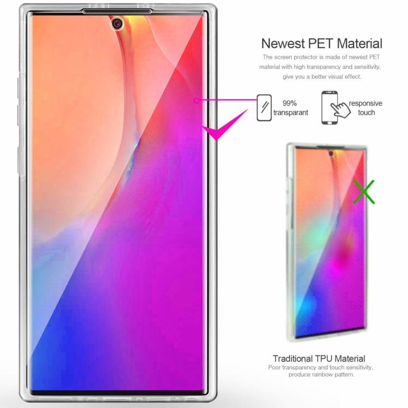Transparant 360 graden telefoonhoesje voor Galaxy Note 10 Plus