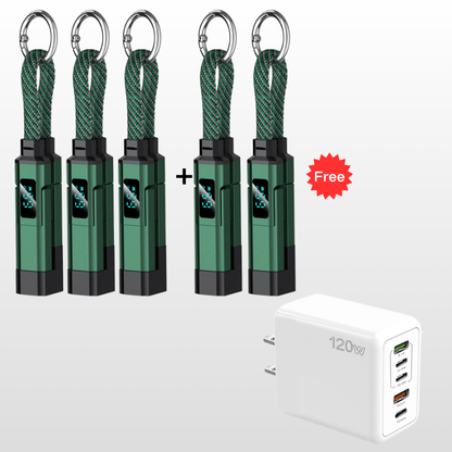 Universele 4-in-1 oplaadkabel met digitaal display