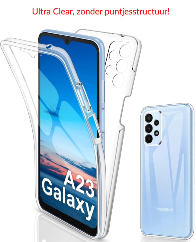 Transparant 360 graden telefoonhoesje voor Samsung Galaxy A23