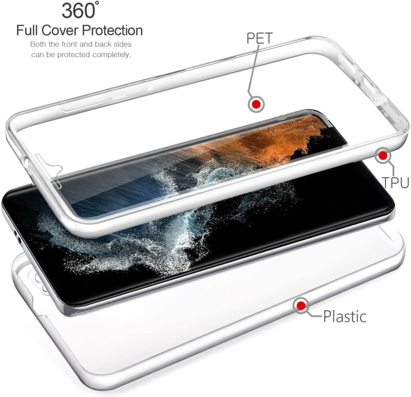 Transparant 360 Graden Hoesje voor Galaxy S23 Plus