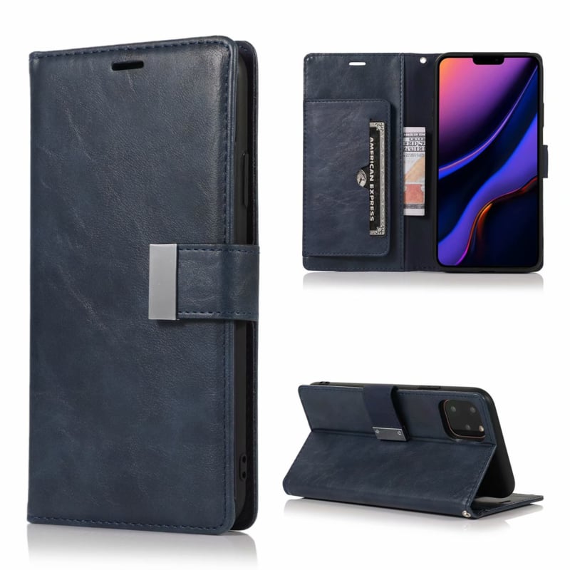 Leren portemonnee hoesje met pasjeshouder voor iPhone 11 Pro Max