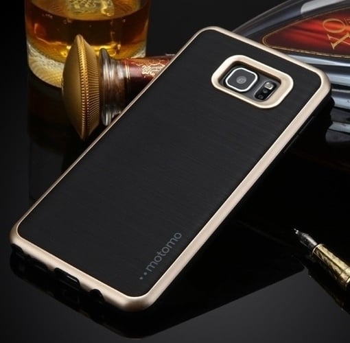 Hybride telefoonhoesje met aluminiumlook voor Galaxy S7 Edge