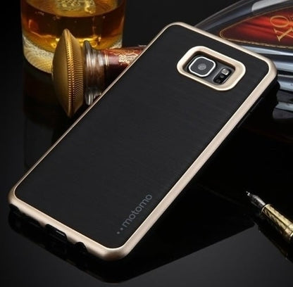 Hybride telefoonhoesje met aluminiumlook voor Galaxy S7 Edge