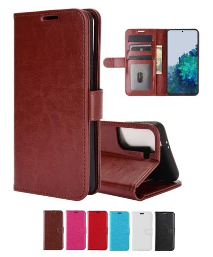 Leren portemonnee hoesje voor Samsung Galaxy S22 Plus met pasfotovakje