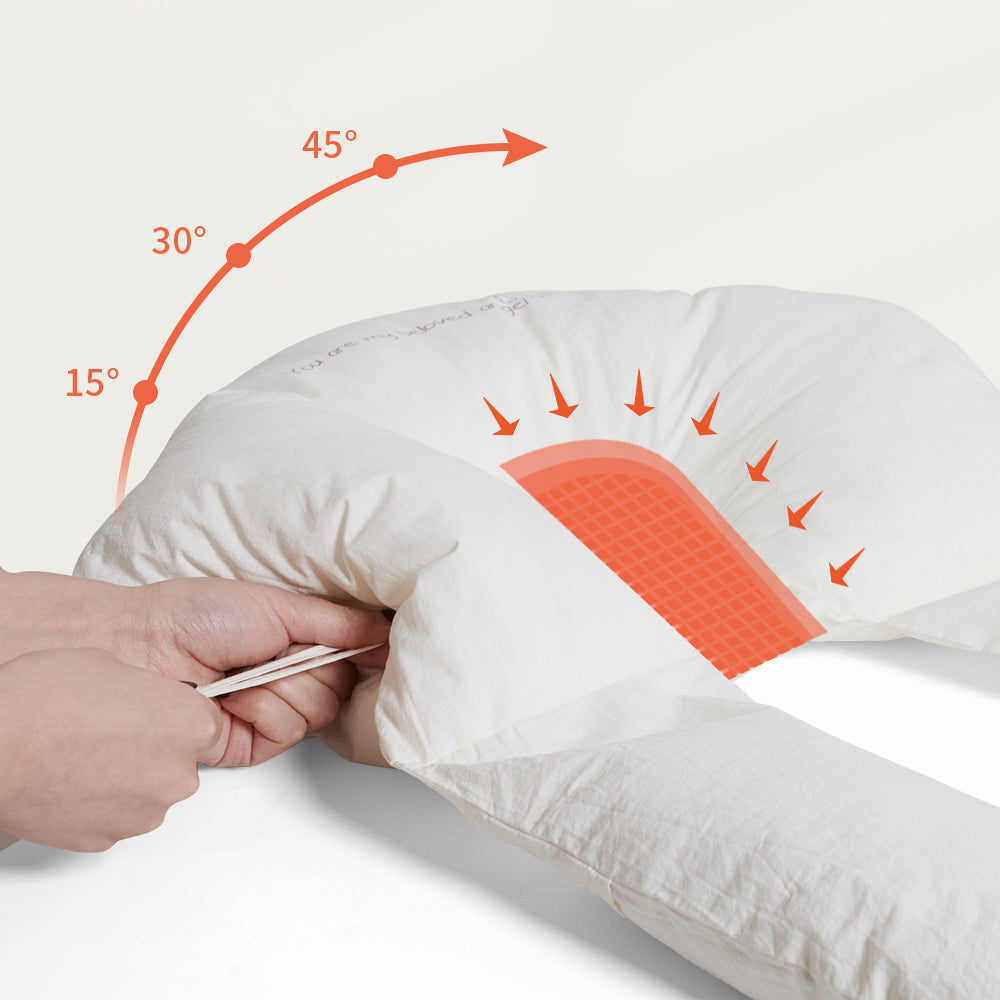 Ergonomisch babykussen met ademende hoes