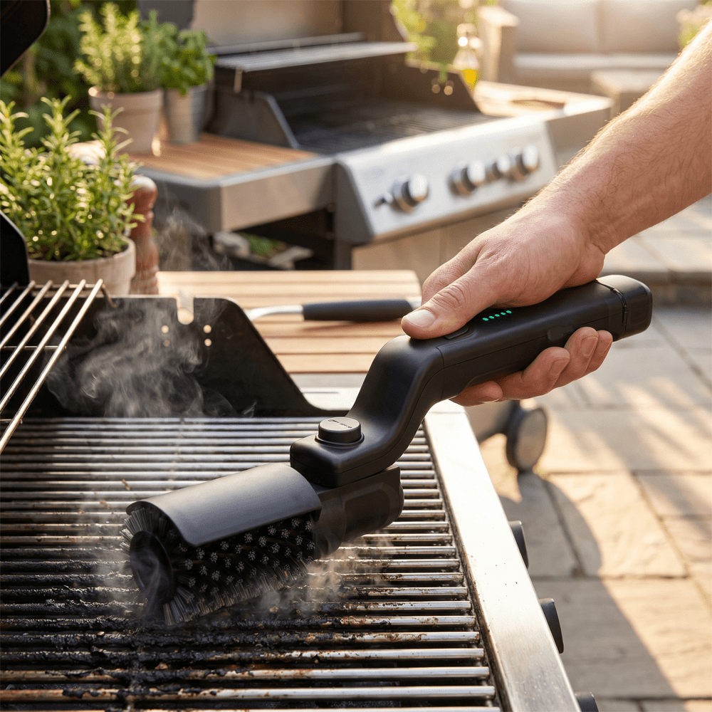 Elektrische grillborstel met 3 standen