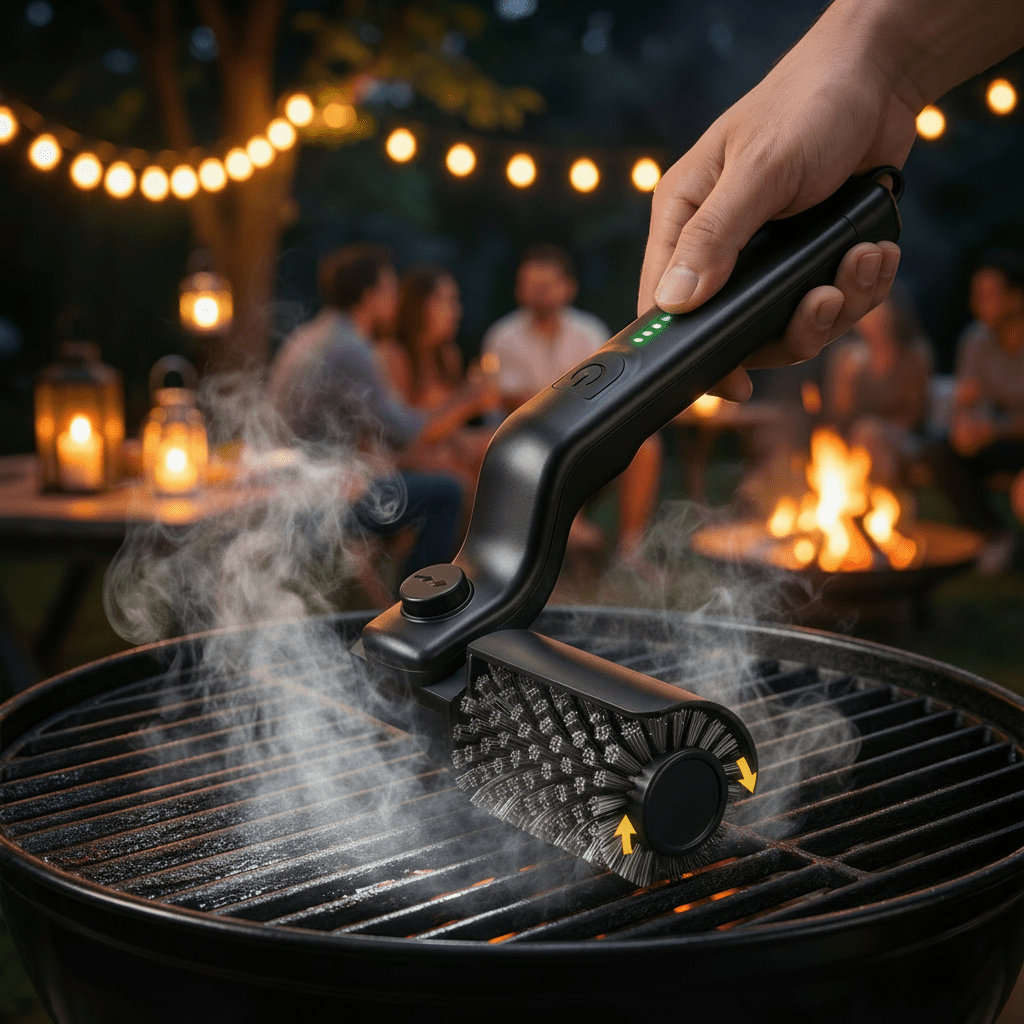Elektrische grillborstel met 3 standen