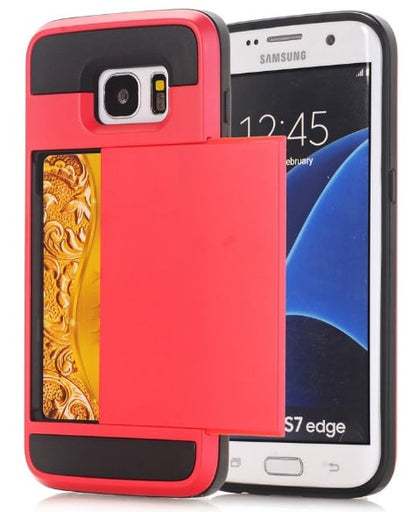 Slide Armor Telefoonhoesje met Pashouder voor Galaxy S7 Edge
