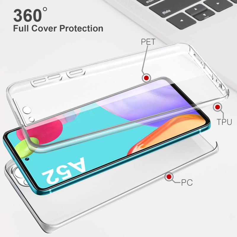 Transparant 360 graden telefoonhoesje voor Galaxy A52 / A52s