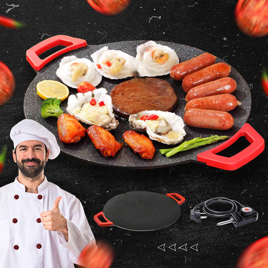 Elektrische grillpan met antiaanbaklaag van 30 cm