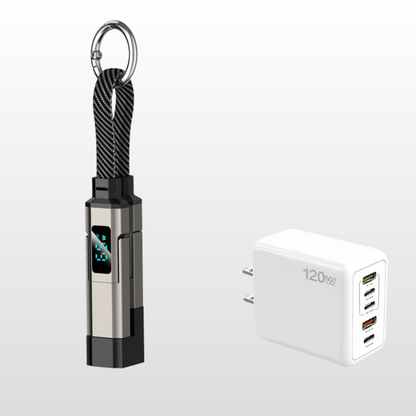 Universele 4-in-1 oplaadkabel met digitaal display