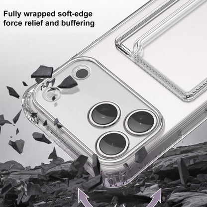 Transparant TPU telefoonhoesje met pasjesvak voor iPhone Air