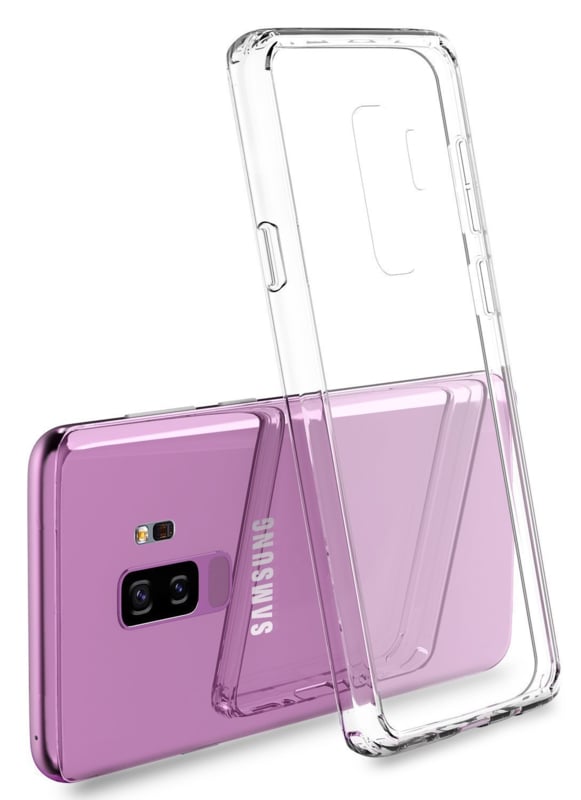 Transparant hybride telefoonhoesje met schokbestendige bumper voor Galaxy S9 Plus