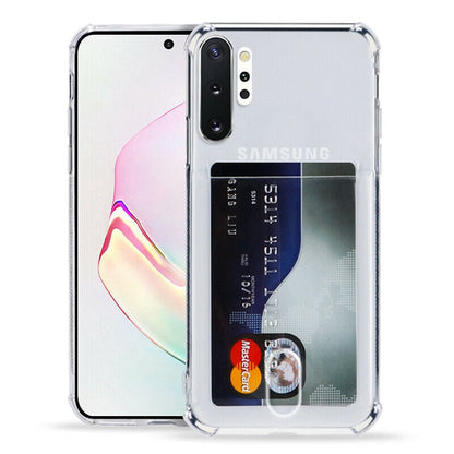 Transparant TPU telefoonhoesje met pasjeshouder voor Galaxy S10e