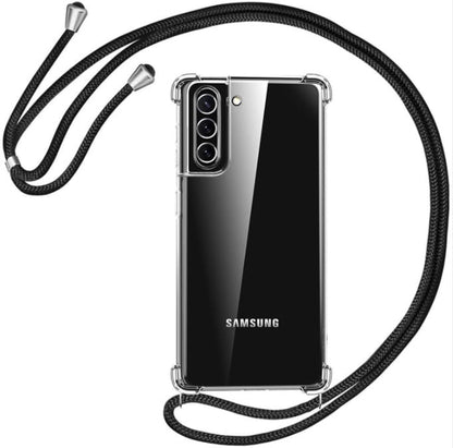Transparant TPU telefoonhoesje voor Galaxy S22 Plus met draagkoord