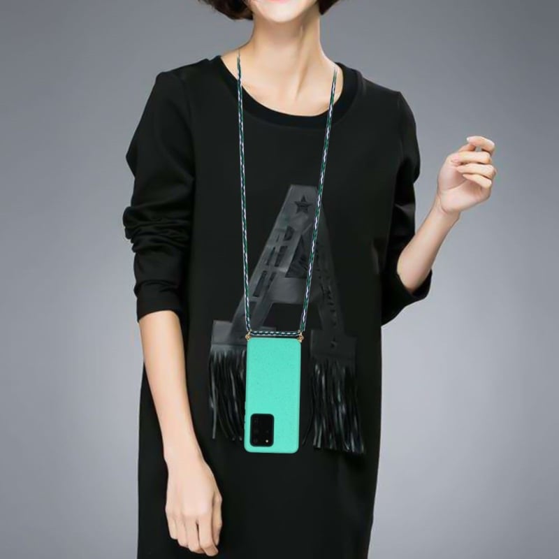 Crossbody TPU Telefoonhoesje met Verstelbaar Koord Mint
