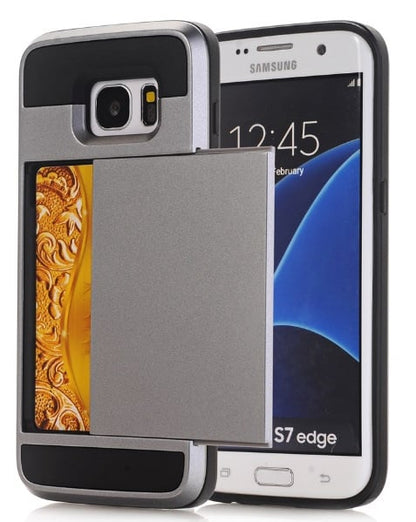 Slide Armor Telefoonhoesje met Pashouder voor Galaxy S7 Edge