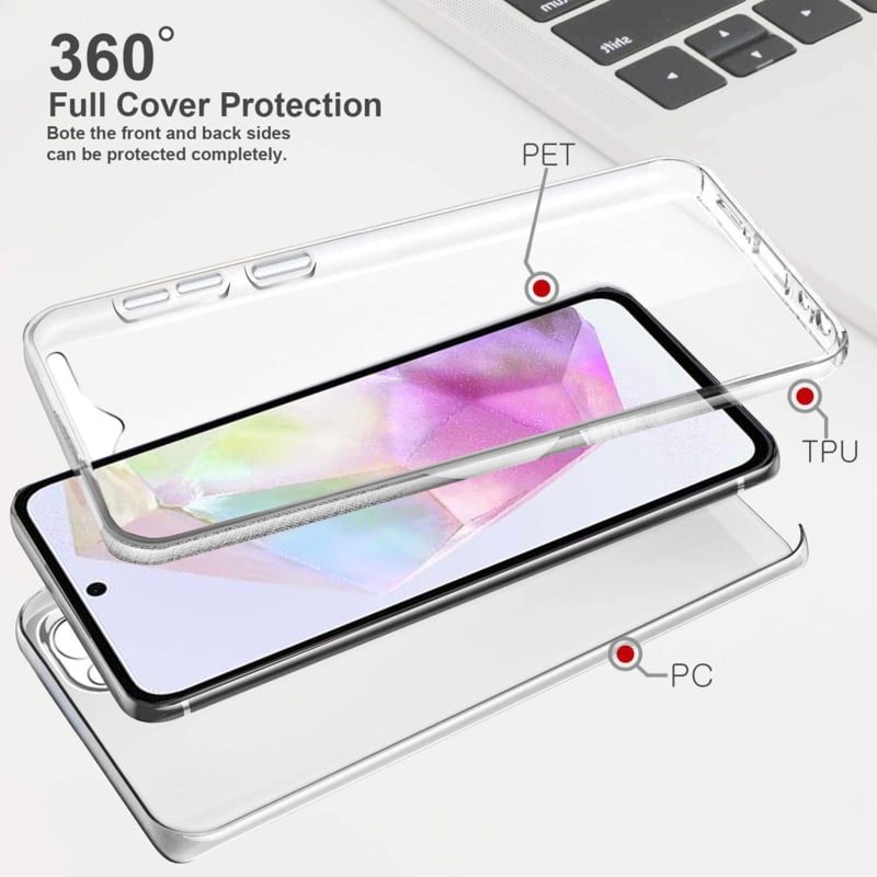 Transparant hybride 360 graden hoesje voor Samsung Galaxy A35 5G