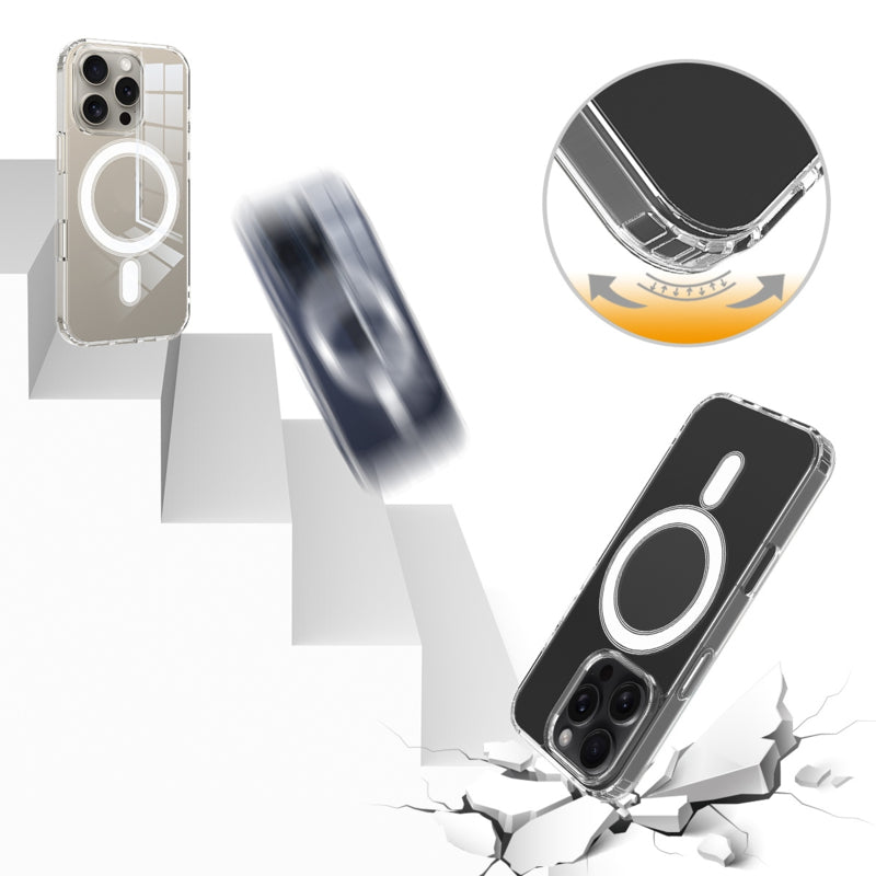 Transparant MagSafe telefoonhoesje voor iPhone 16 Pro
