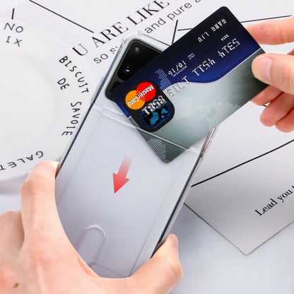 Transparant TPU hoesje met pasjeshouder voor Galaxy S22 Ultra