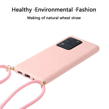Galaxy S20 Ultra TPU hoesje met koord roze