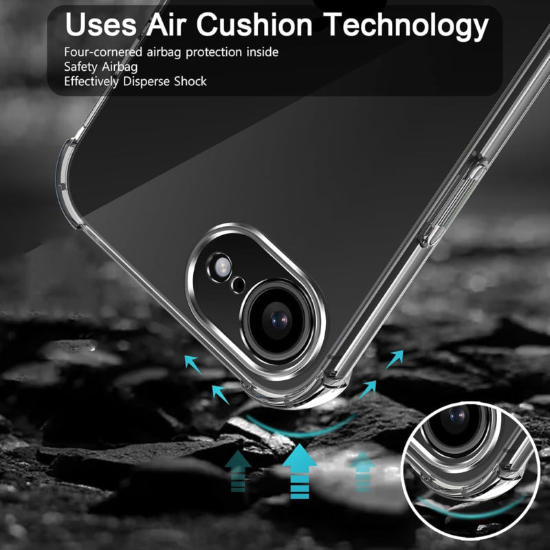 Transparant TPU telefoonhoesje met Air Cushion voor iPhone 16e / 17e