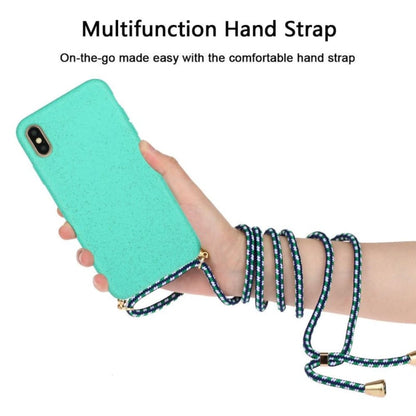 Crossbody TPU telefoonhoesje met verstelbaar draagkoord voor iPhone X / Xs Mint