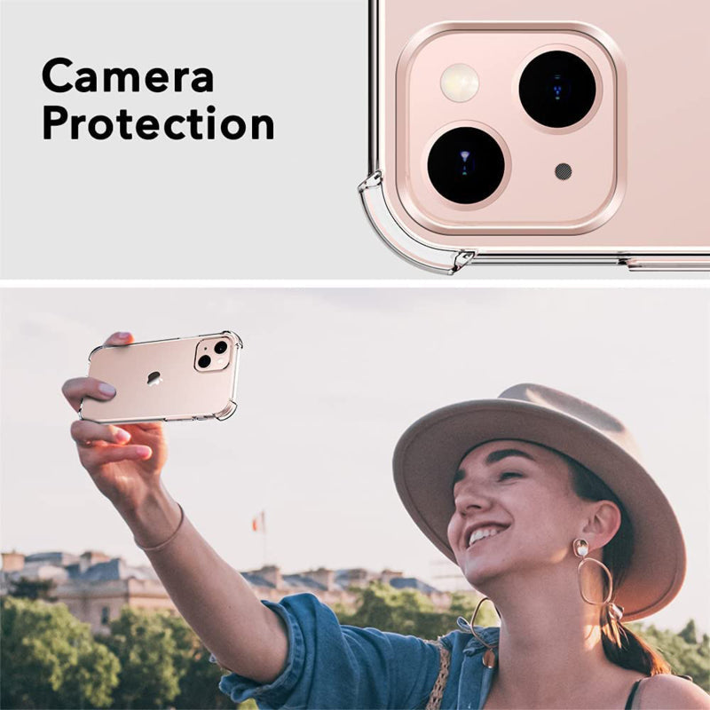 Transparant TPU hoesje met schokbestendige hoeken voor iPhone 13