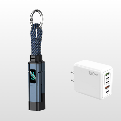 Universele 4-in-1 oplaadkabel met digitaal display