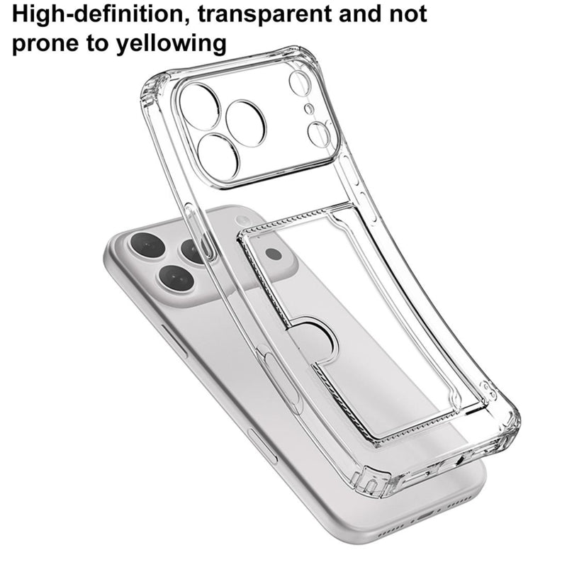 Transparant TPU Telefoonhoesje Met Pasjeshouder voor iPhone 17 Pro Max