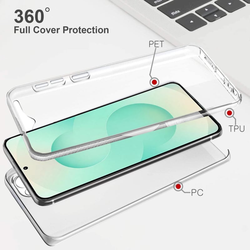 Transparant 360 graden telefoonhoesje voor Galaxy S26 Plus
