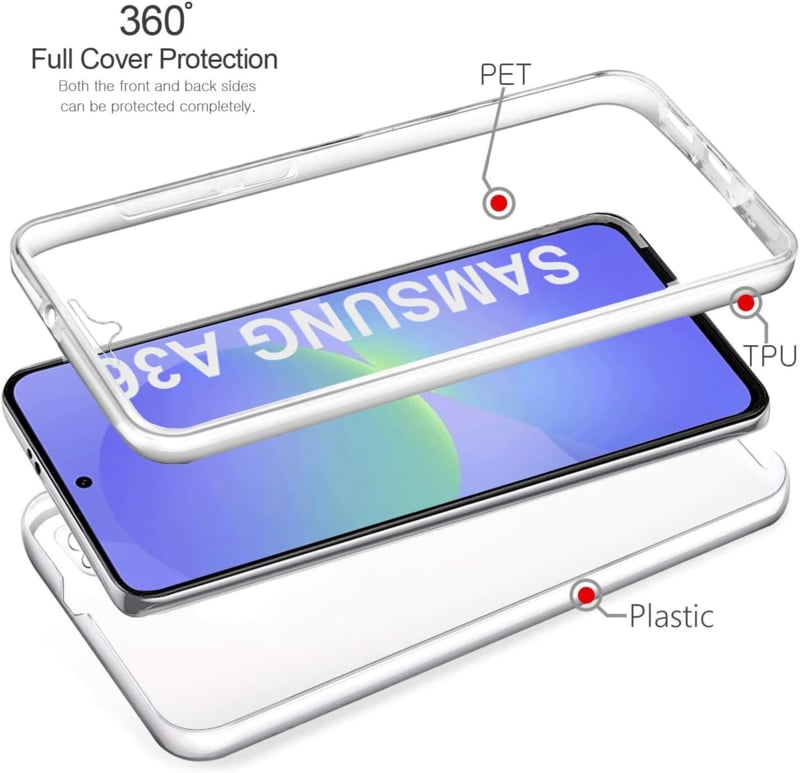 Transparant 360 graden telefoonhoesje voor Galaxy A36 5G | 67888068