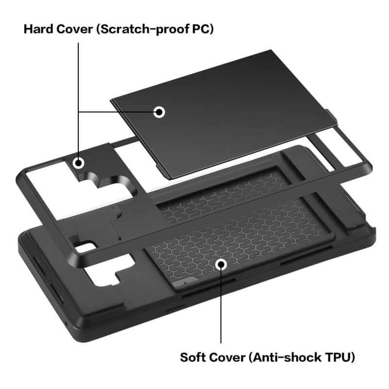 Slide Armor Telefoonhoesje met Pashouder voor Samsung Galaxy Note 9