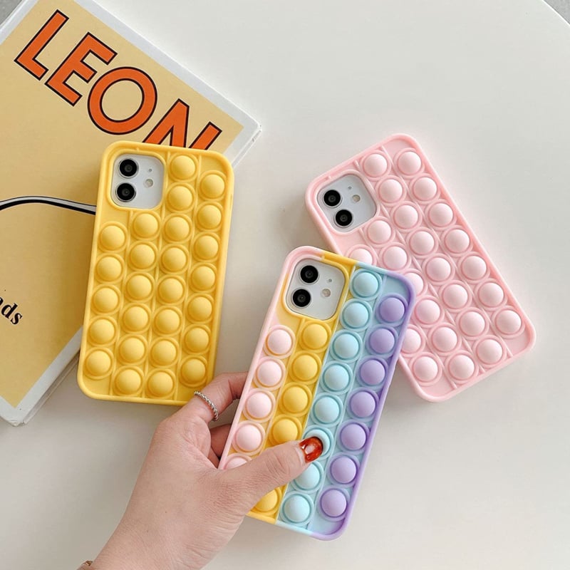 Siliconen pop it fidget toy hoesje voor iPhone 12 Mini