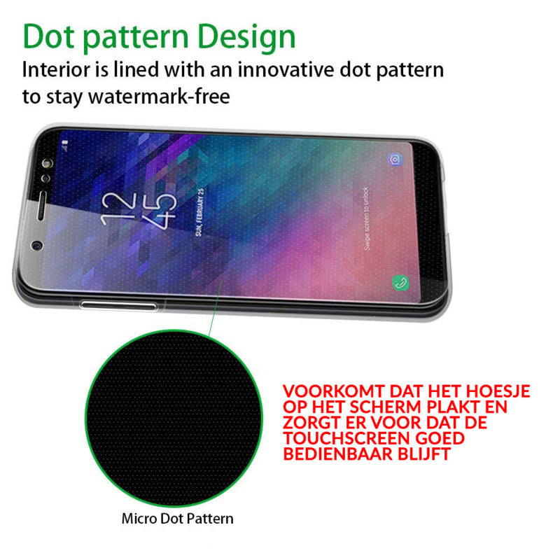 Transparant TPU hoesje met 360 graden bescherming voor Galaxy A6 2018