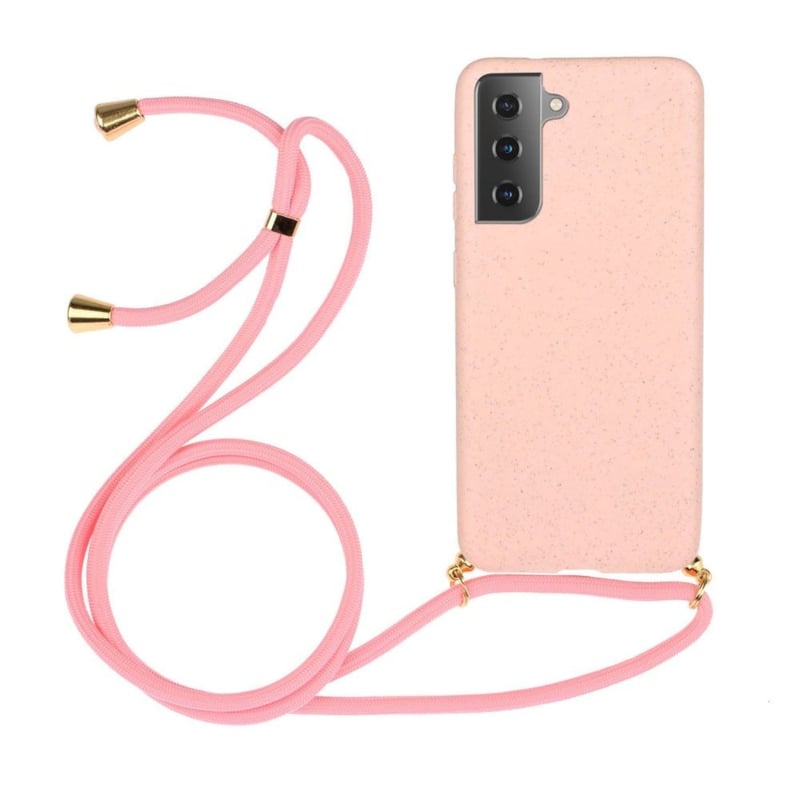 Galaxy S21 Plus TPU Hoesje met Koord Roze