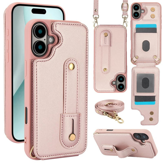 iPhone 17 hoesje met pasjeshouder en draagkoord