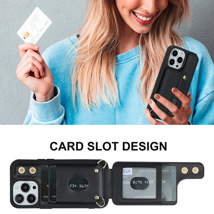 Telefoonhoesje met pasjeshouder en draagkoord voor iPhone 16 Pro