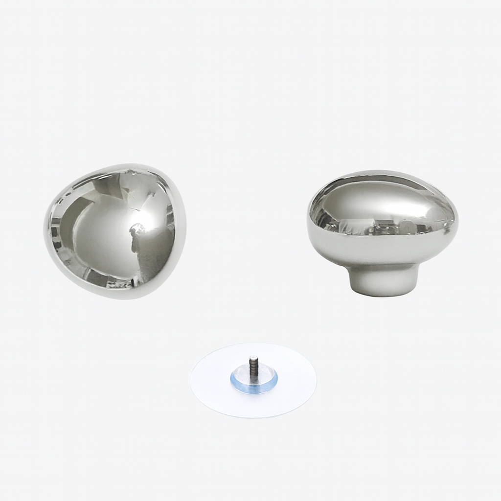 Keramische wandhaken met chroom raindrop design