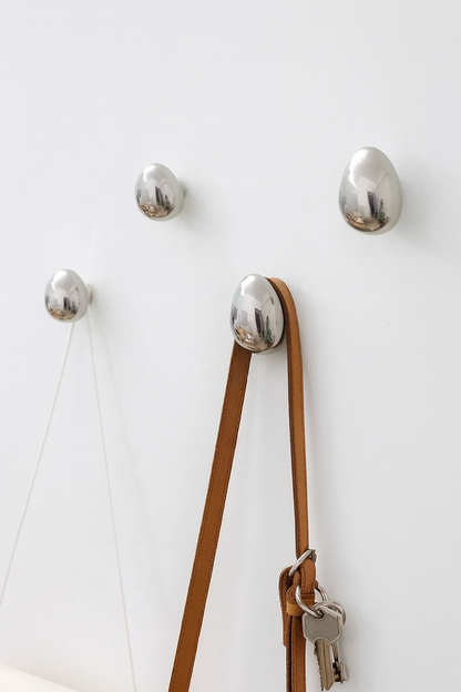 Keramische wandhaken met chroom raindrop design