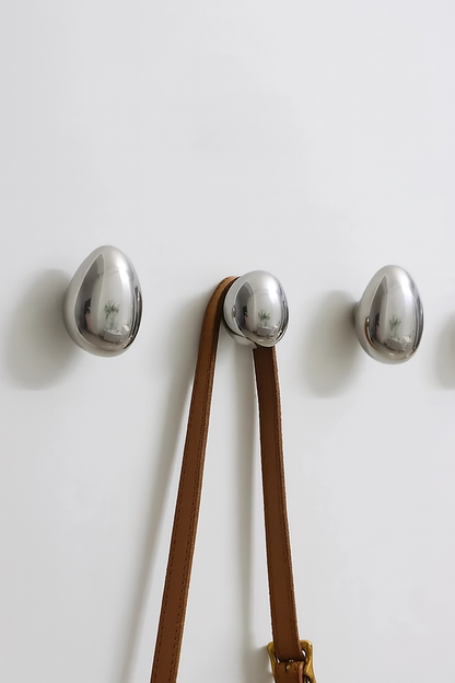 Keramische wandhaken met chroom raindrop design