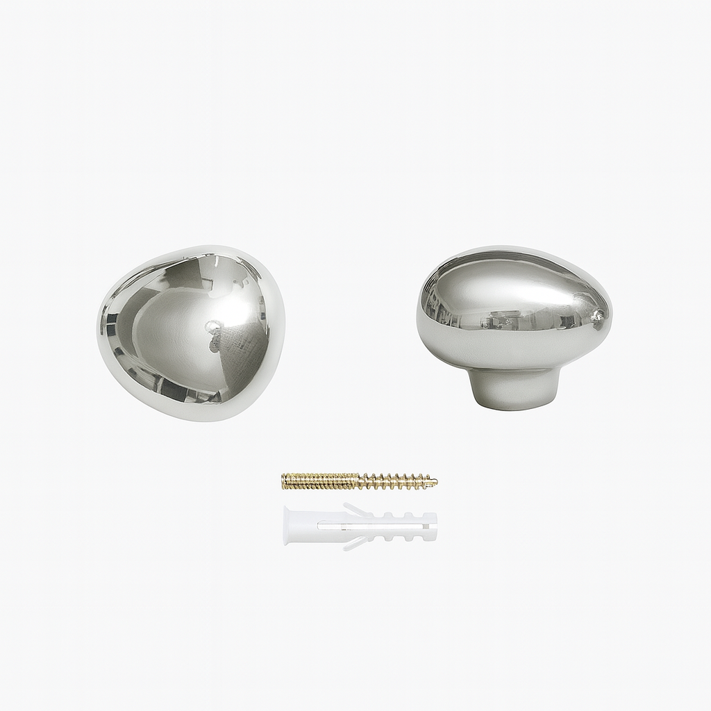Keramische wandhaken met chroom raindrop design